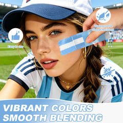 Meilury black eye black stripe demo for glare reduction and game-ready look