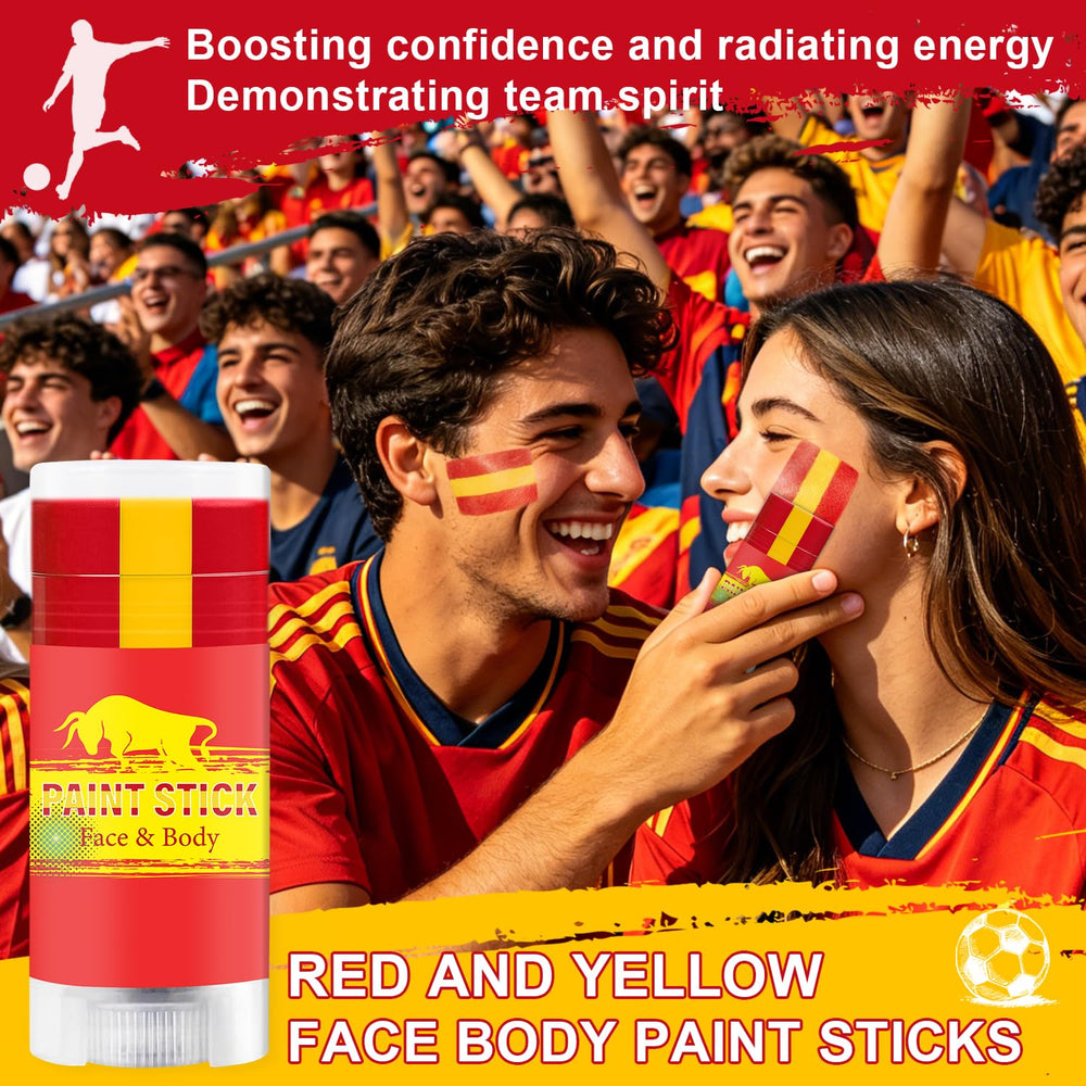 Meilury close-up of red and yellow paint stripes with vivid payoff