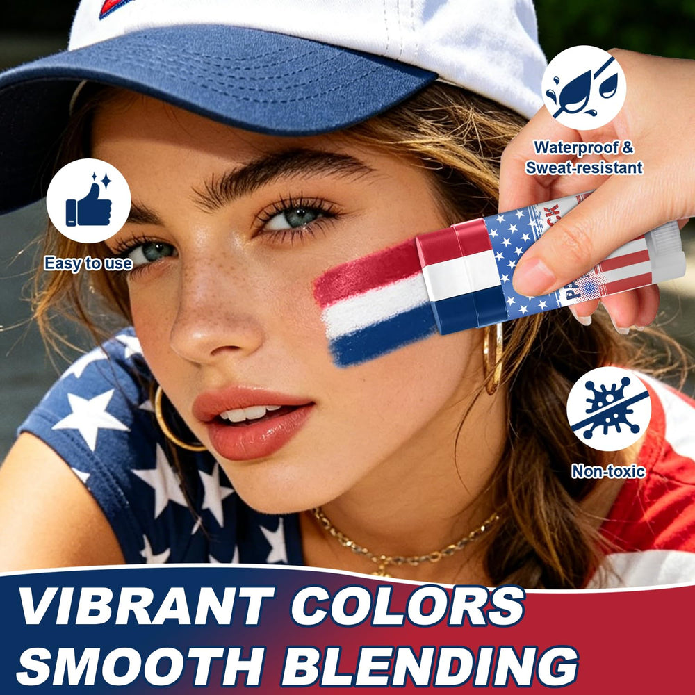 Meilury eye black stroke application under eye for glare reduction