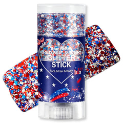 Meilury front packaging showing patriotic glitter stick and benefits