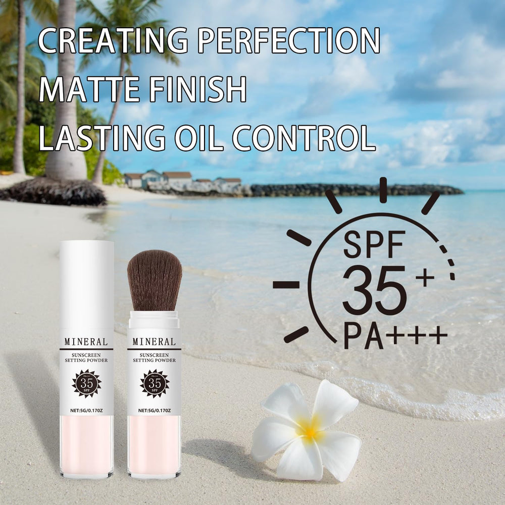 Meilury powder used on scalp for discreet sun protection and matte finish