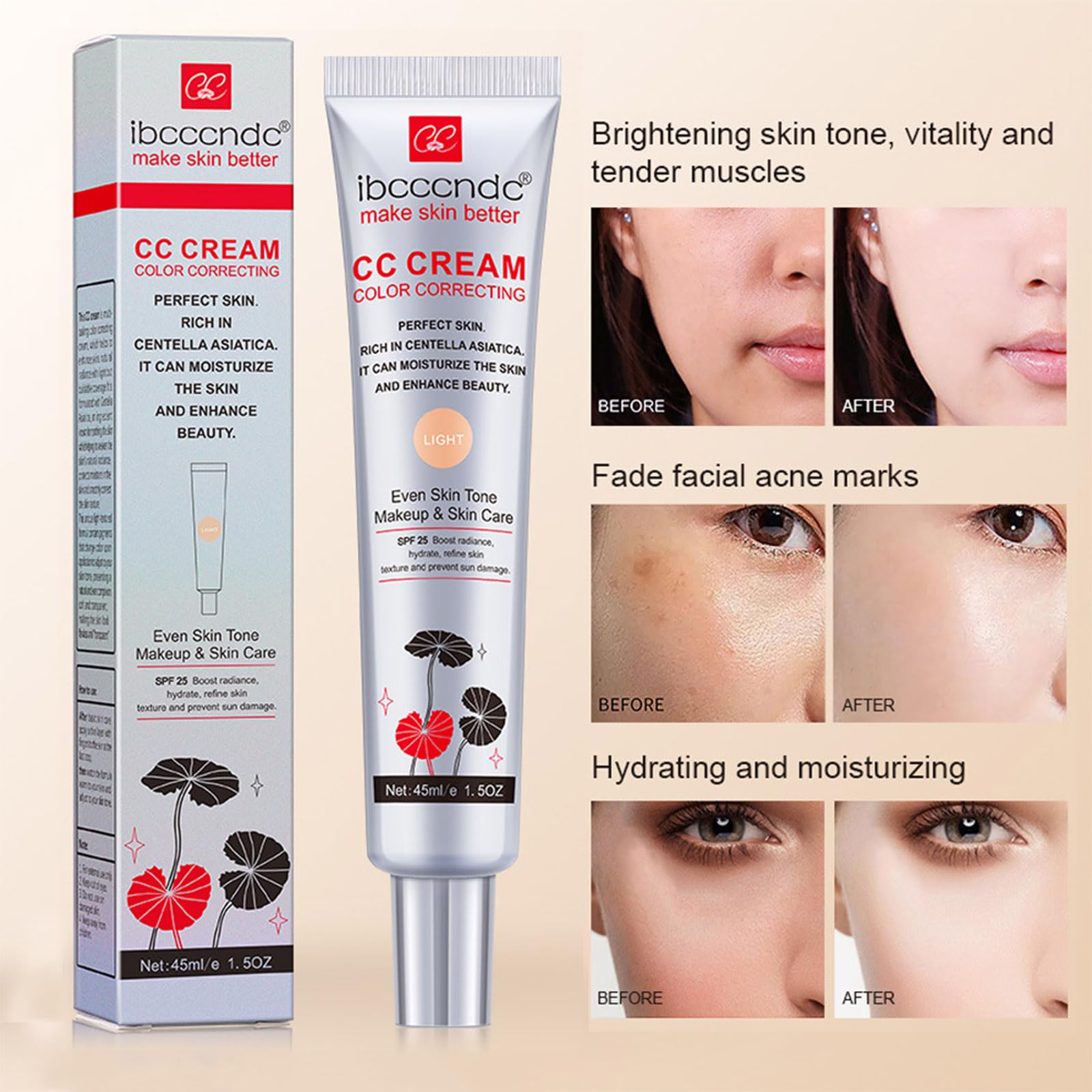 MeiPlumLai CC Cream texture closeup showing lightweight cream and hydrating texture