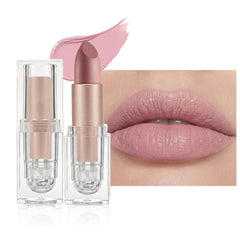 mekuel front packaging displaying pink nude shade and product benefits