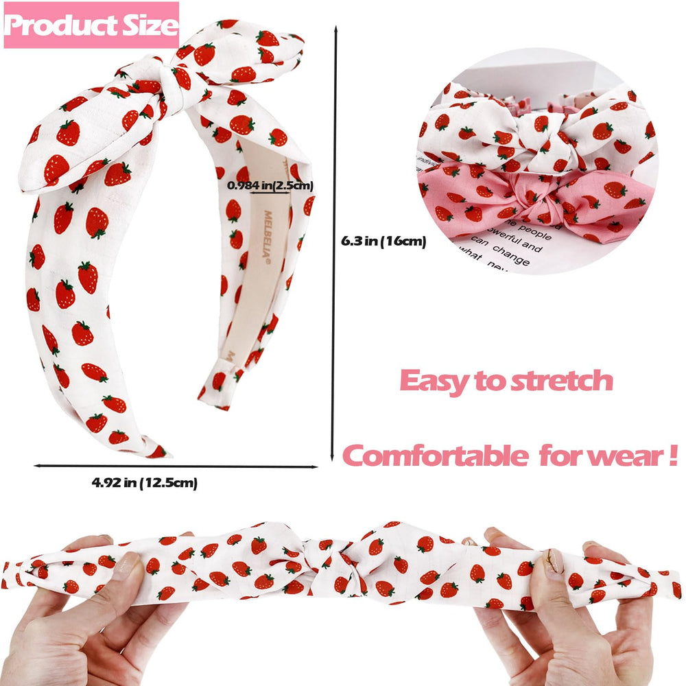 Melbelia hand holding headband to show size and portability benefit