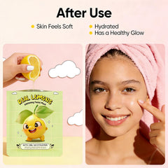 Meleell hand holding a sheet mask to illustrate compact travel size