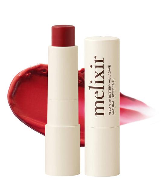 Melixir front packaging showing Red Velvet shade and travel benefit