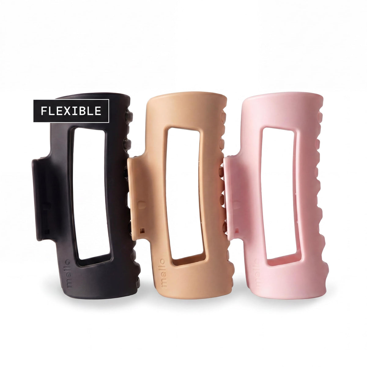 MELLO front view of medium clip showing clean silhouette and secure hold