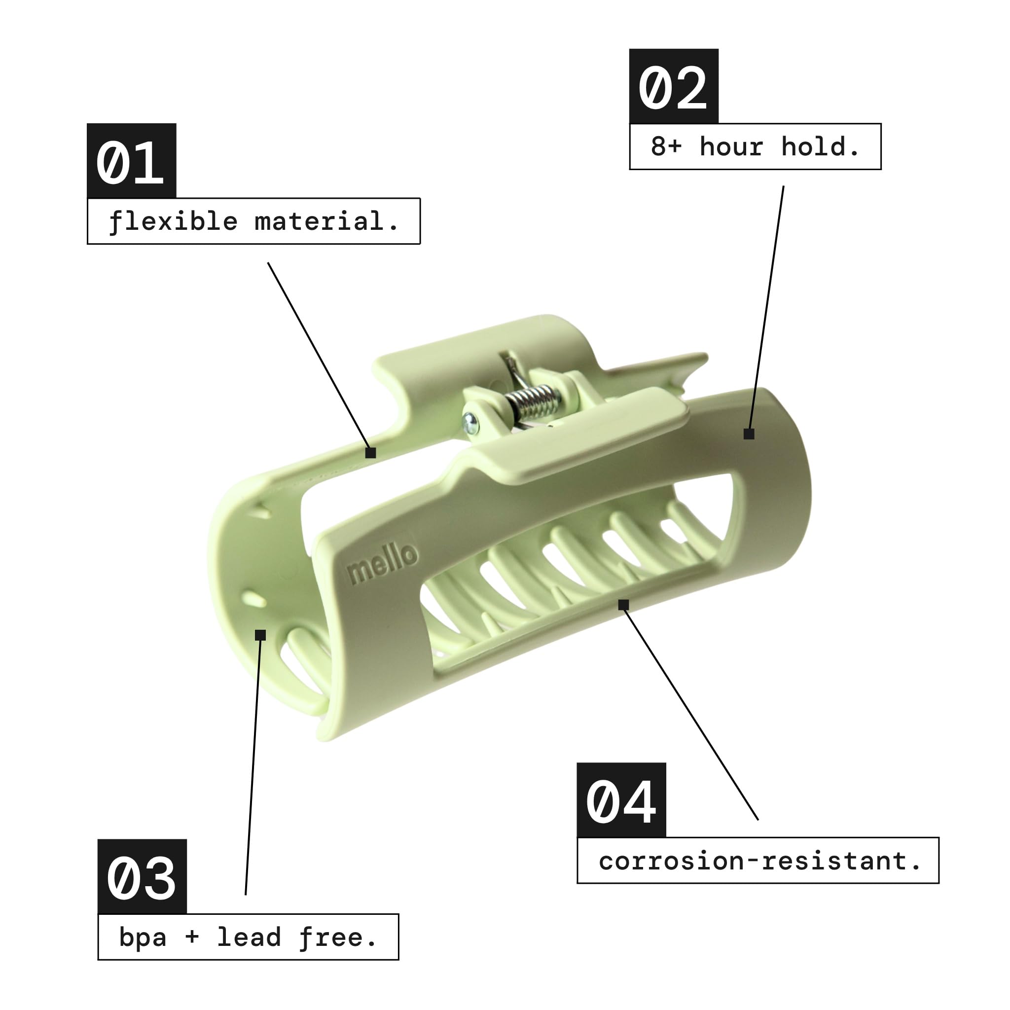 MELLO held in a hand to show medium size and easy handling