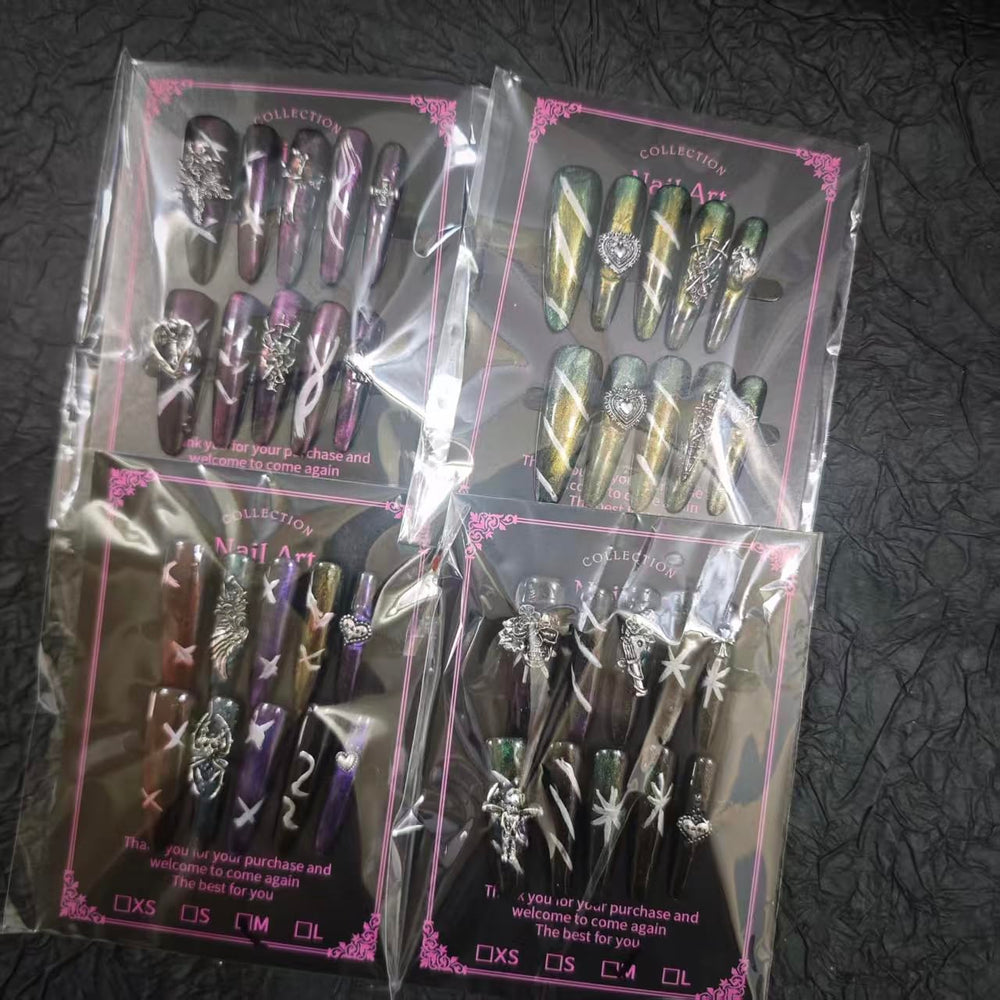 MellowBells long 40mm profile showing dramatic length for bold manicures