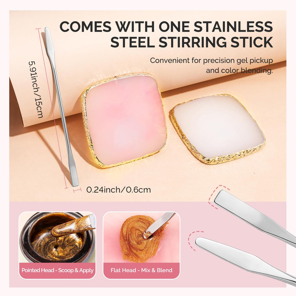 MelodySusie palettes in use mixing gel polish and pigments, enables clean blending