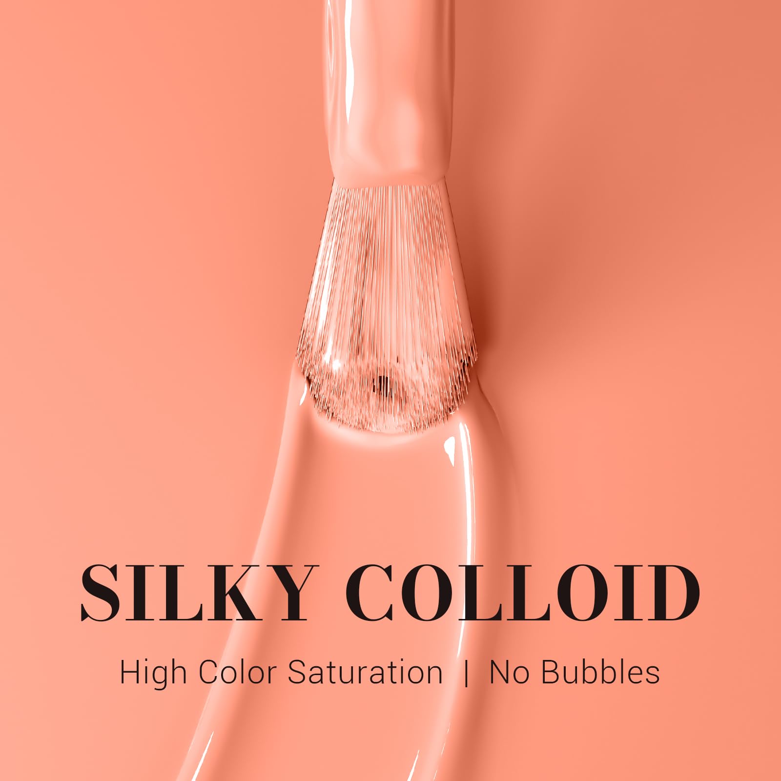 MelodySusie brush stroke detail demonstrating smooth coverage and no streaking benefit