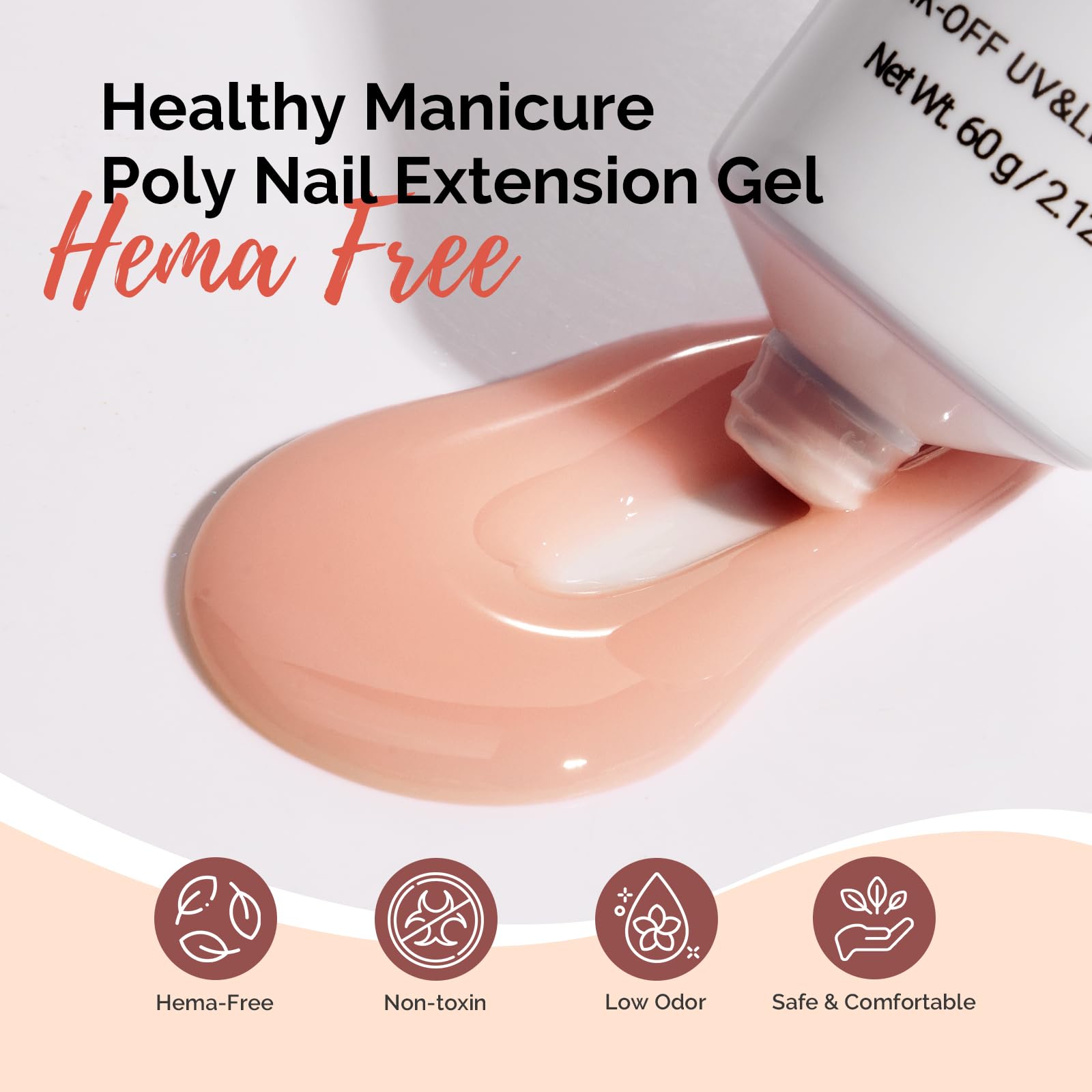 MelodySusie brush applying poly gel demonstrating neat control and low-odor handling