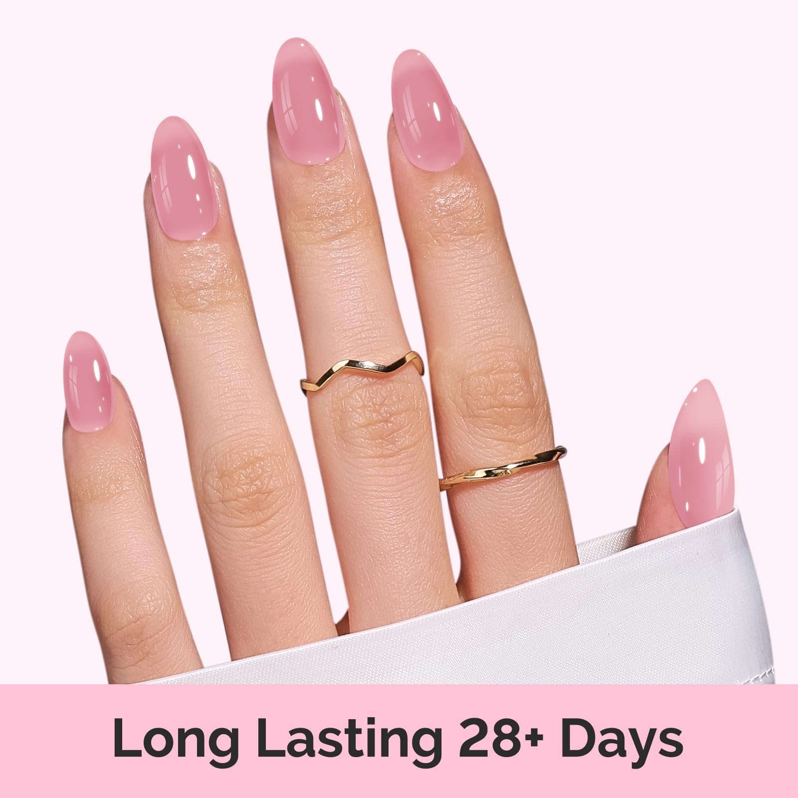 MelodySusie gel polish curing under LED lamp on nails, demonstrating fast curing benefit