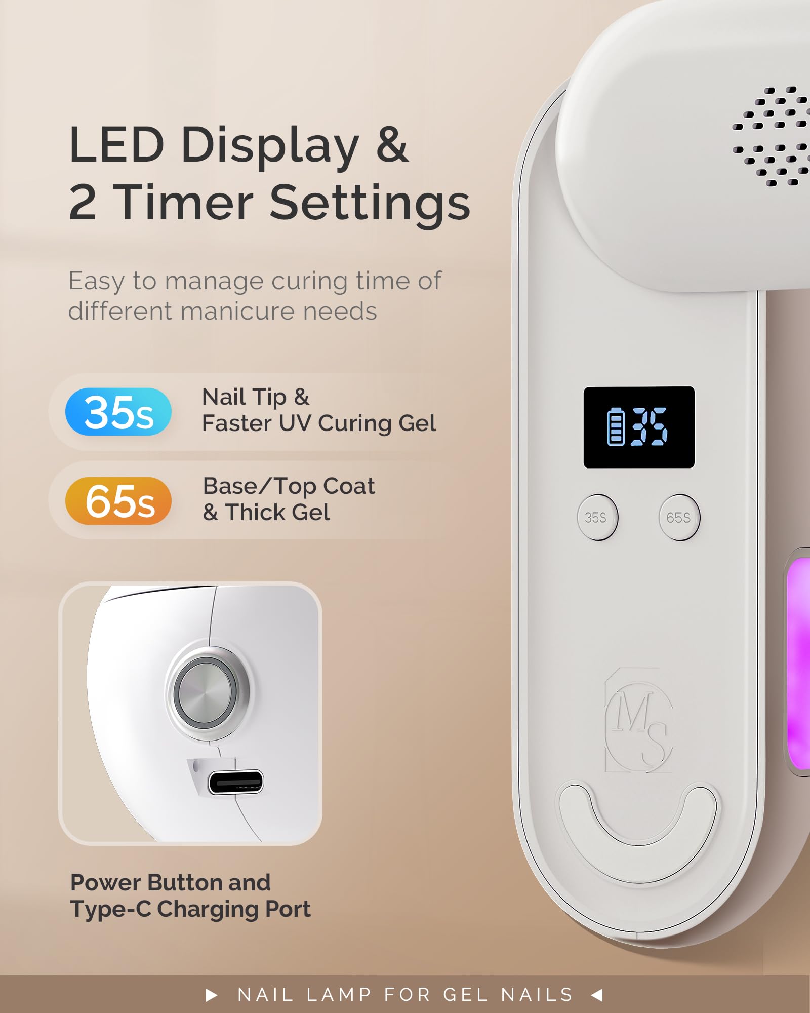 MelodySusie controls and battery port highlighting rechargeable convenience