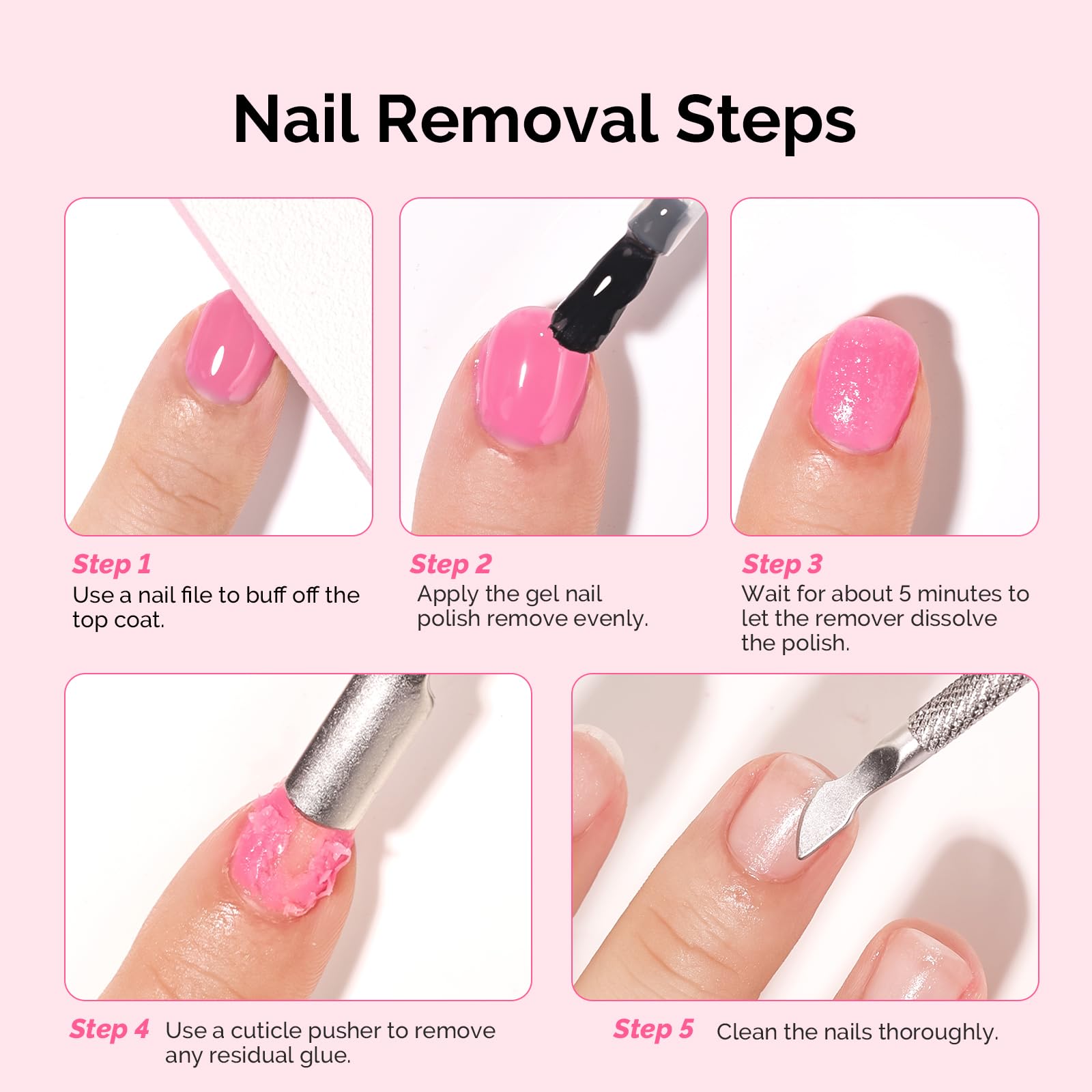 MelodySusie before and after gel removal comparison illustrating clean nails benefit