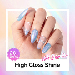MelodySusie polished nails in use demonstrating durable shine and color shift