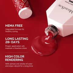 MelodySusie bottle with UV lamp showing quick curing and salon results at home