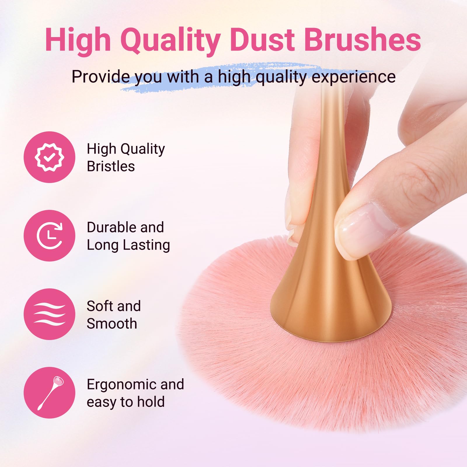 MelodySusie close-up of soft synthetic bristles highlighting no-shed fibers for gentle cleaning