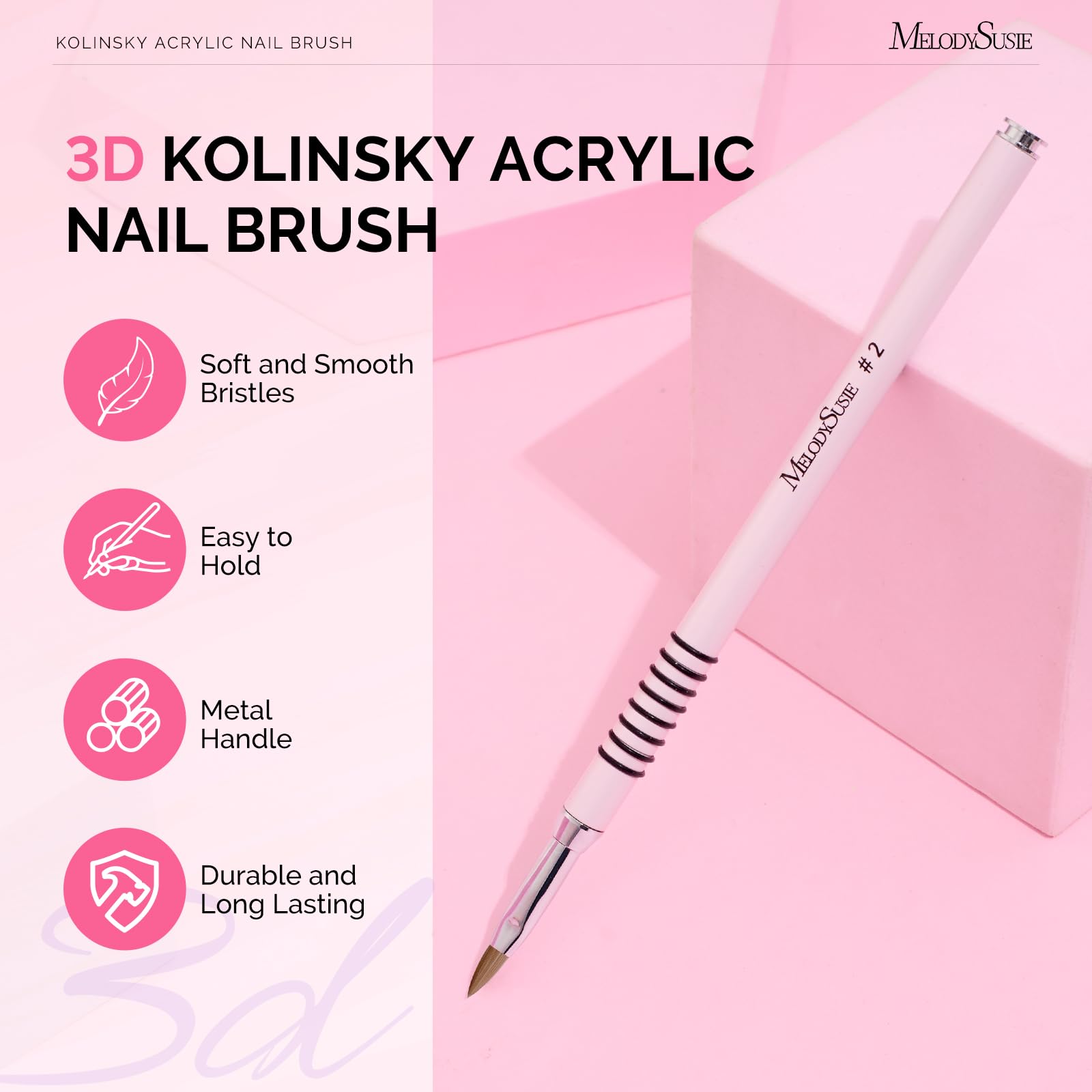 MelodySusie close-up of Kolinsky bristles showing fine point for precise detail work