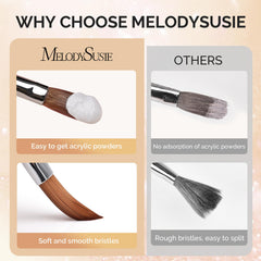 MelodySusie close-up of nylon bristles highlighting precise powder pickup