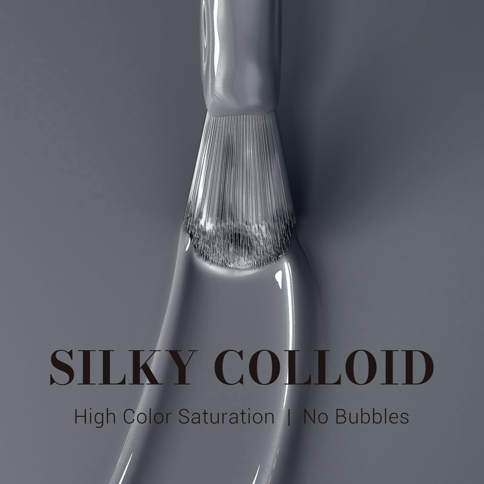 MelodySusie brush closeup demonstrating smooth coverage and ease