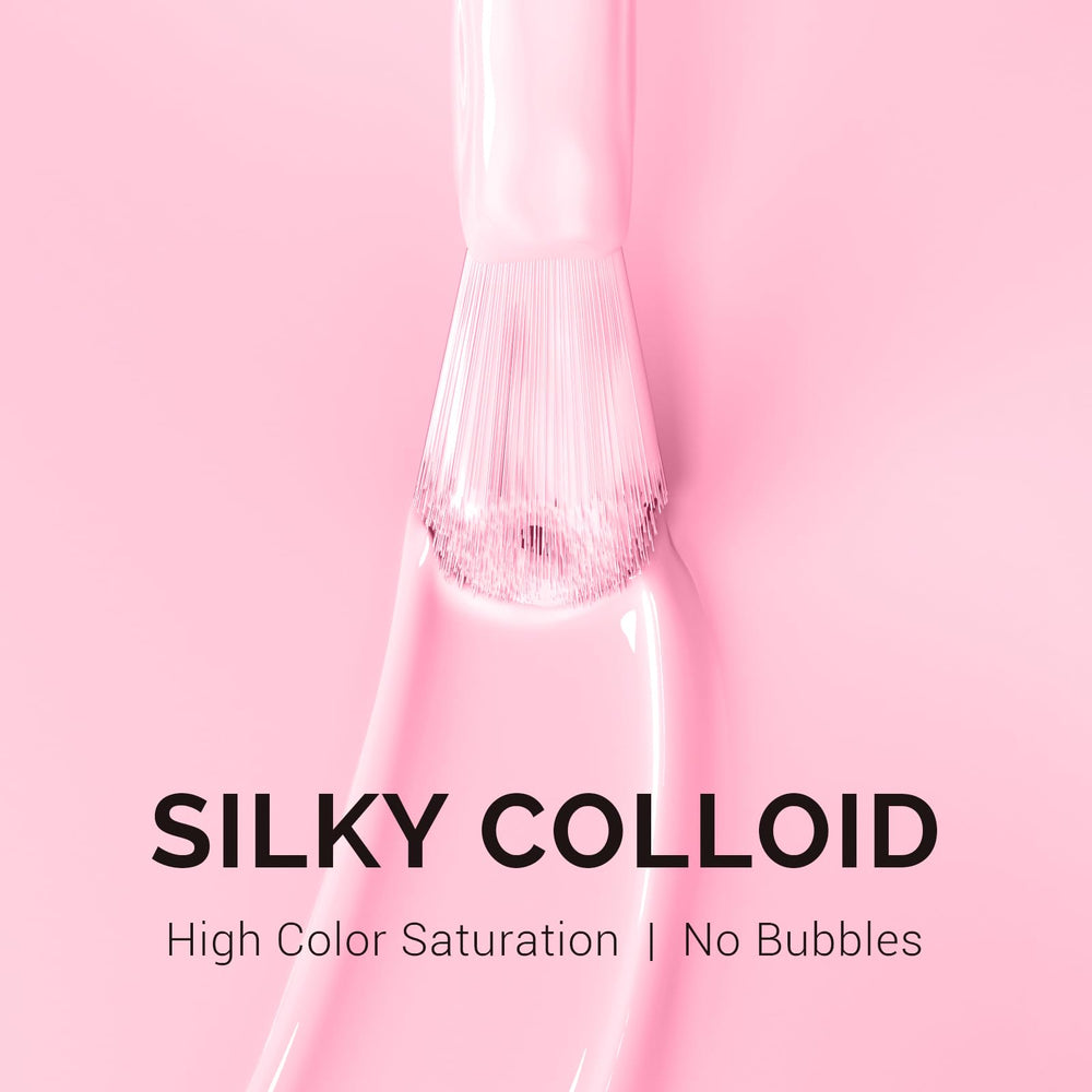 MelodySusie brush stroke on nail demonstrating even coverage benefit