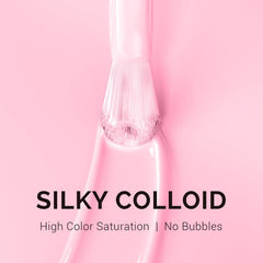 MelodySusie brush stroke on nail demonstrating even coverage benefit