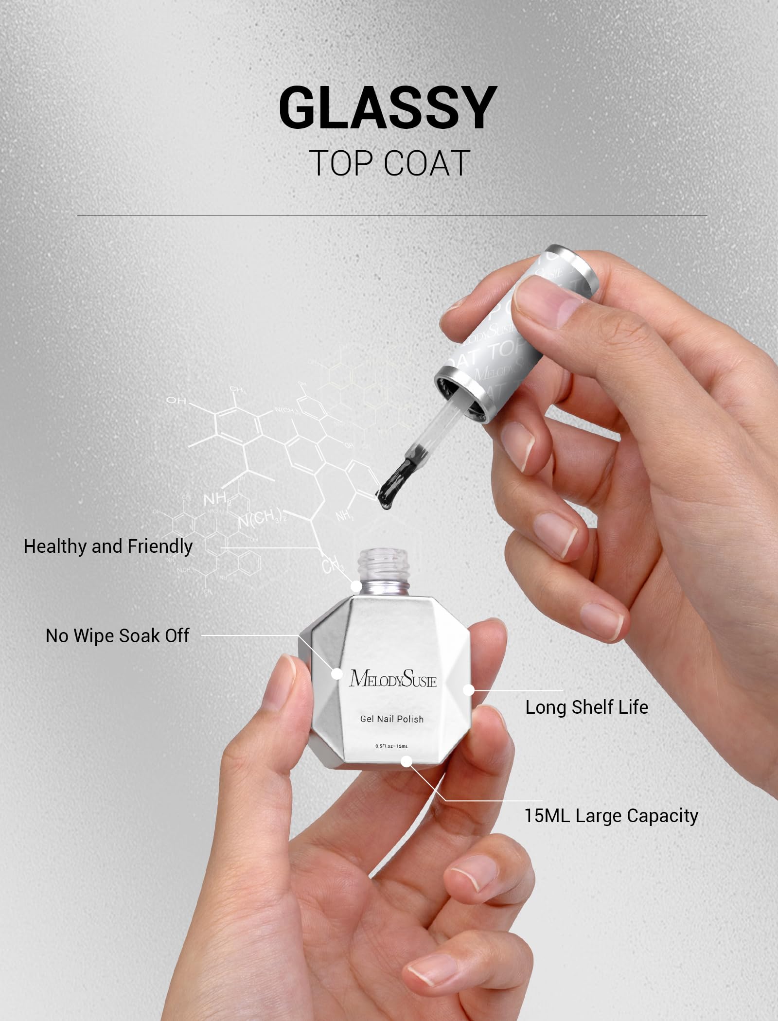 MelodySusie brush spreading smooth top coat for even coverage benefit