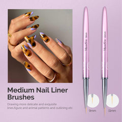 MelodySusie brush painting a thin stripe on nail, illustrating accurate control