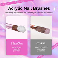 MelodySusie brushes standing with protective caps on to keep bristles clean and extend tool life