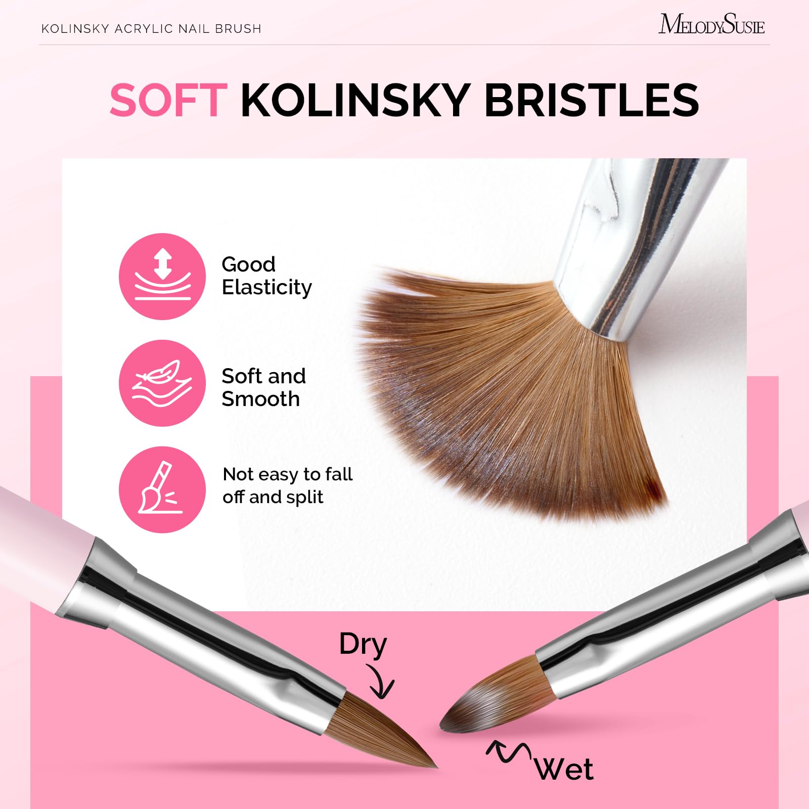 MelodySusie detachable protective cap covering bristles to preserve shape during travel