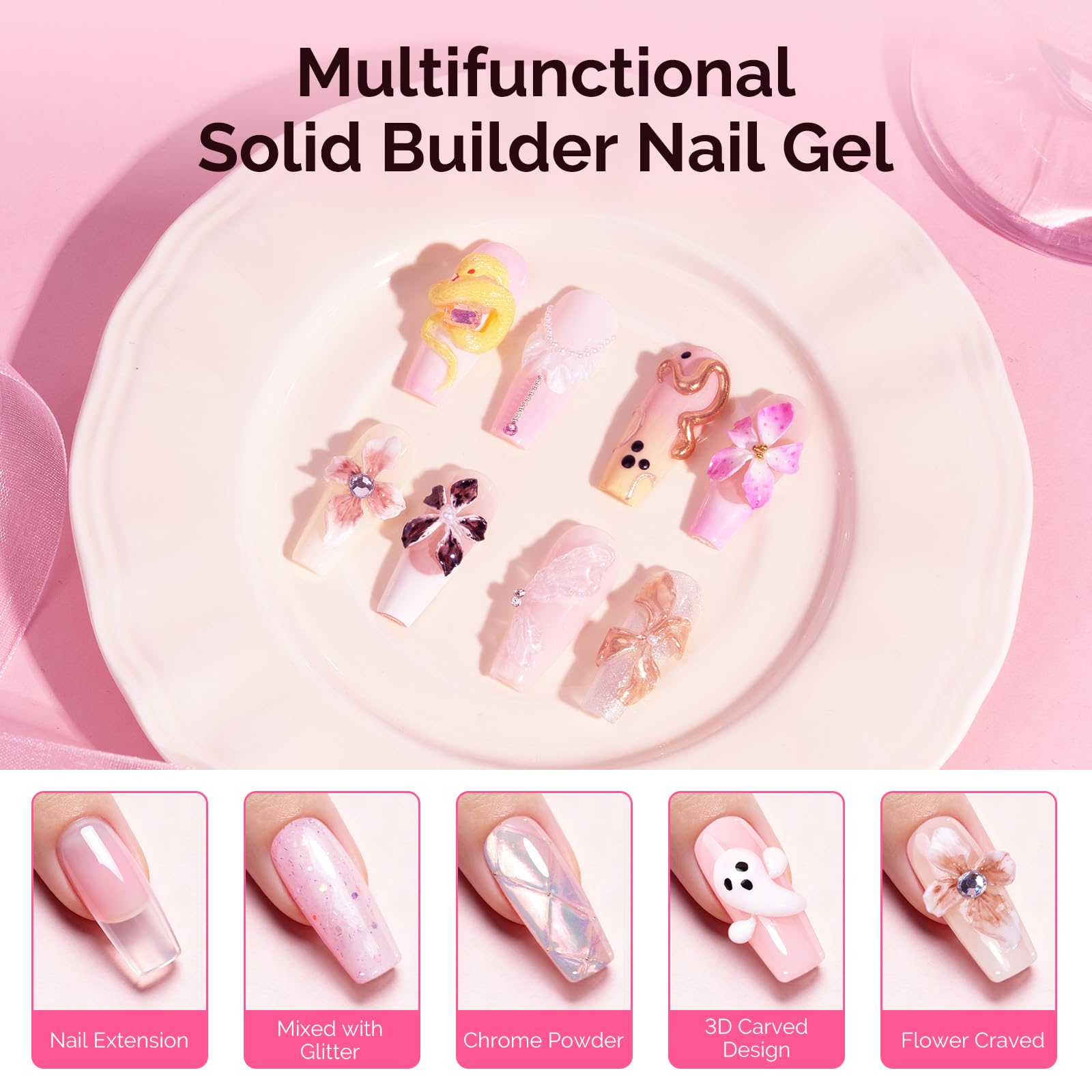 MelodySusie chrome powder with rhinestones for shiny decoration
