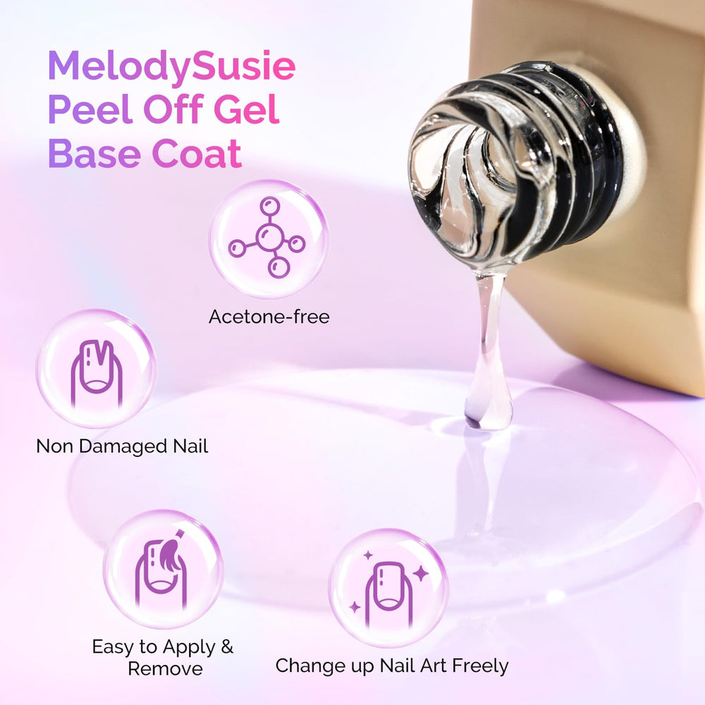 MelodySusie before and after nails showing glossy wear and clean removal benefit