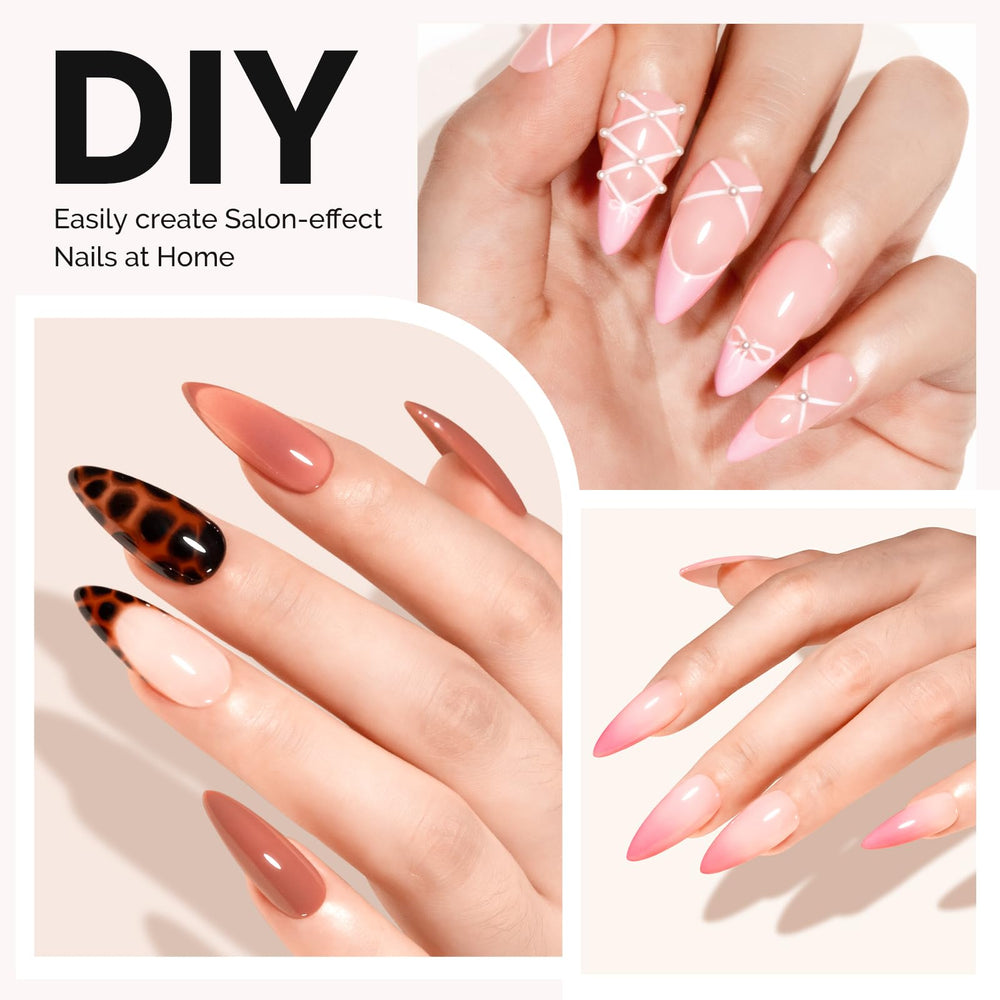 MelodySusie clear tips with polish overlay illustrating customization potential