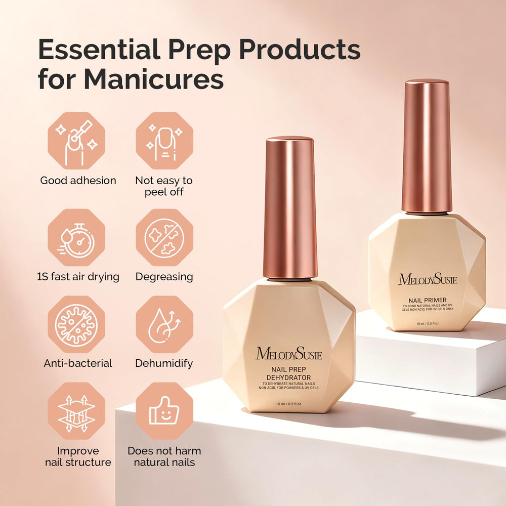 MelodySusie label close-up highlighting acid-free HEMA-free formulation
