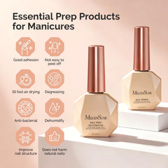 MelodySusie label close-up highlighting acid-free HEMA-free formulation