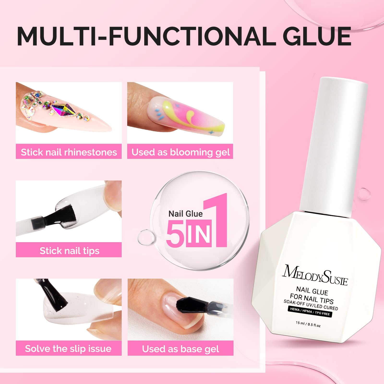 MelodySusie close-up of gel texture on brush for smooth precise application