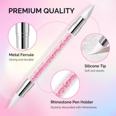 MelodySusie close-up of silicone brush tips highlighting durability and easy cleaning