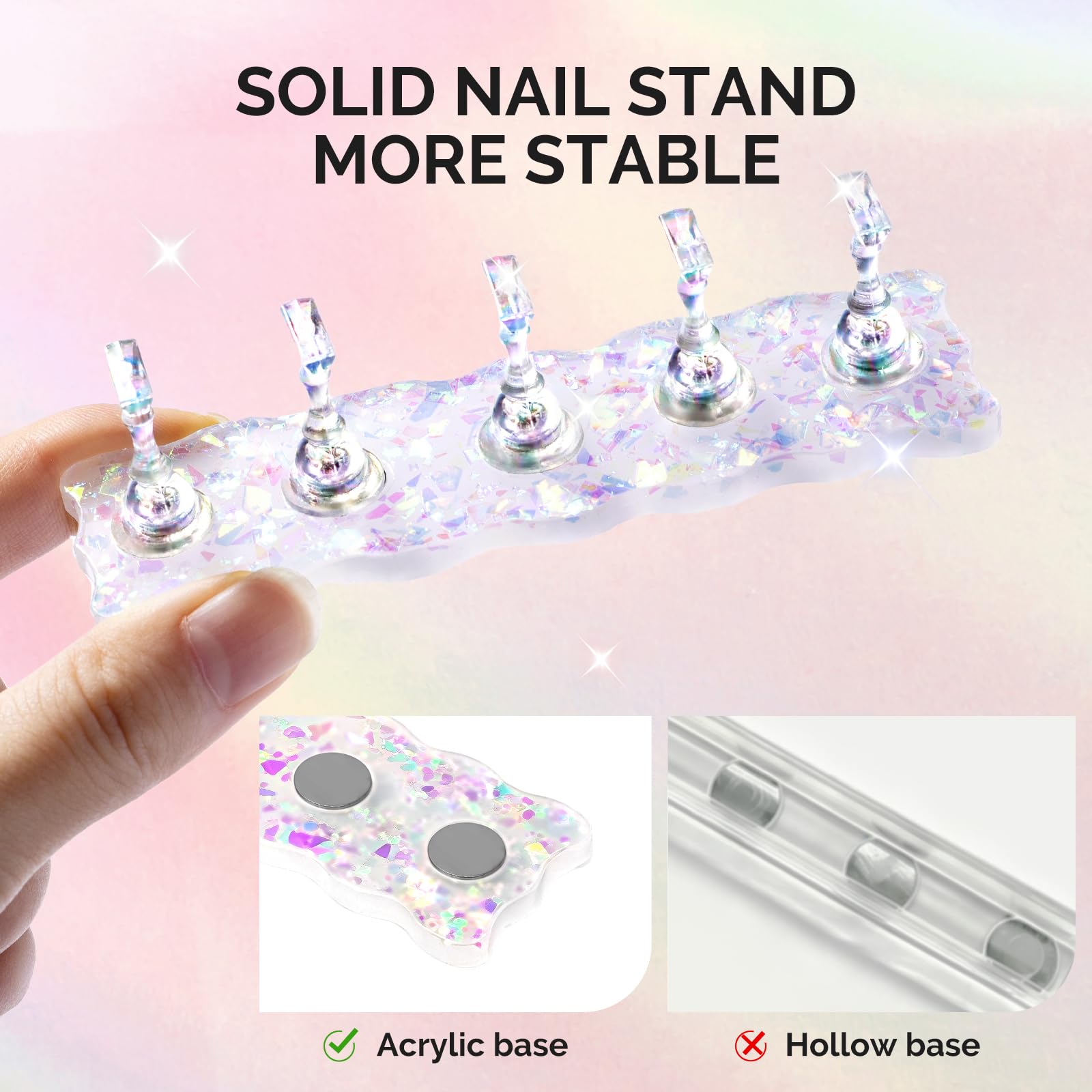 MelodySusie closeup of magnetic metal peg detail for secure, wobble-free painting