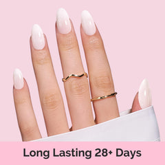 MelodySusie colors on model nails demonstrating glossy finish and wearable translucent styles
