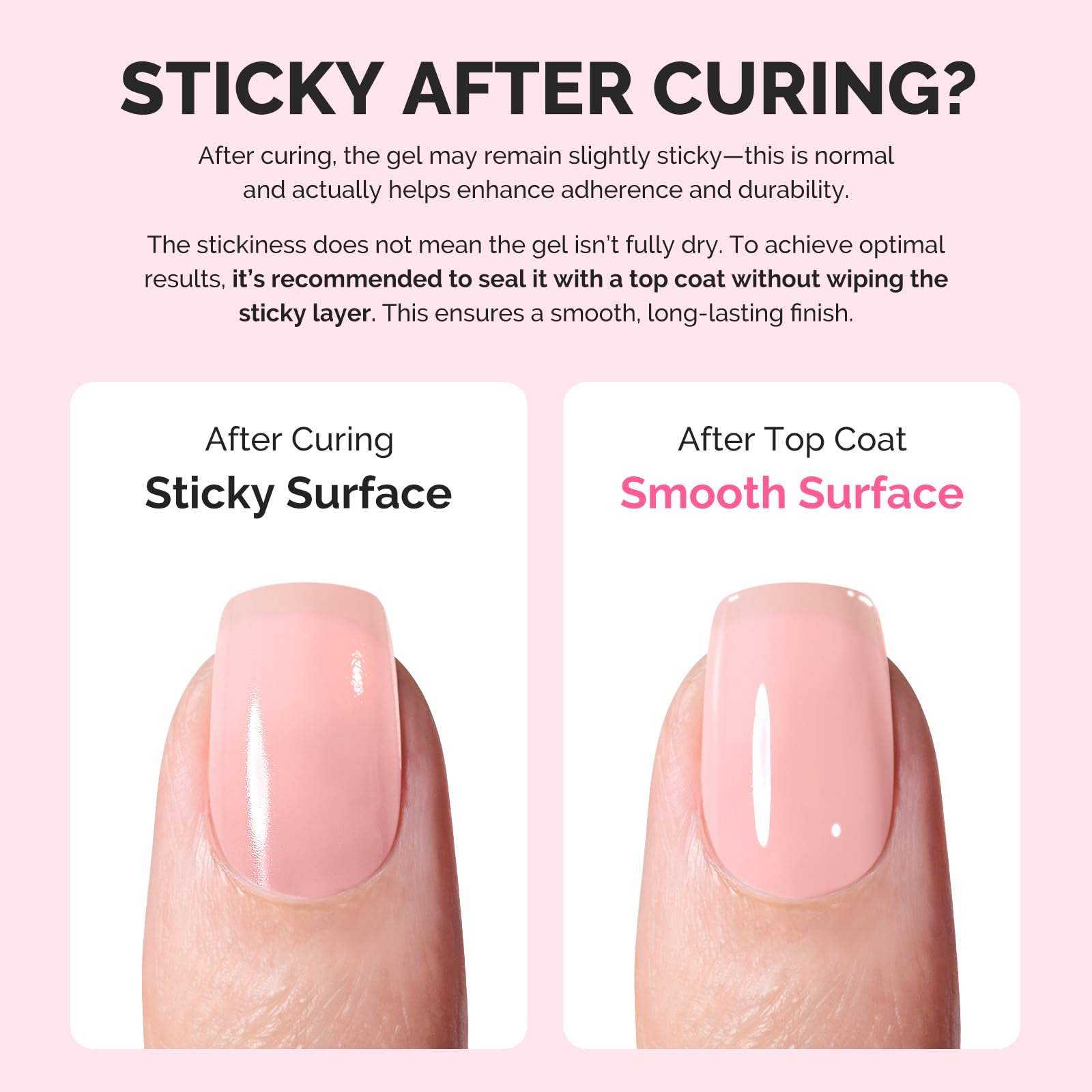 MelodySusie cured nail finish glossy top coat sealed look for long wear