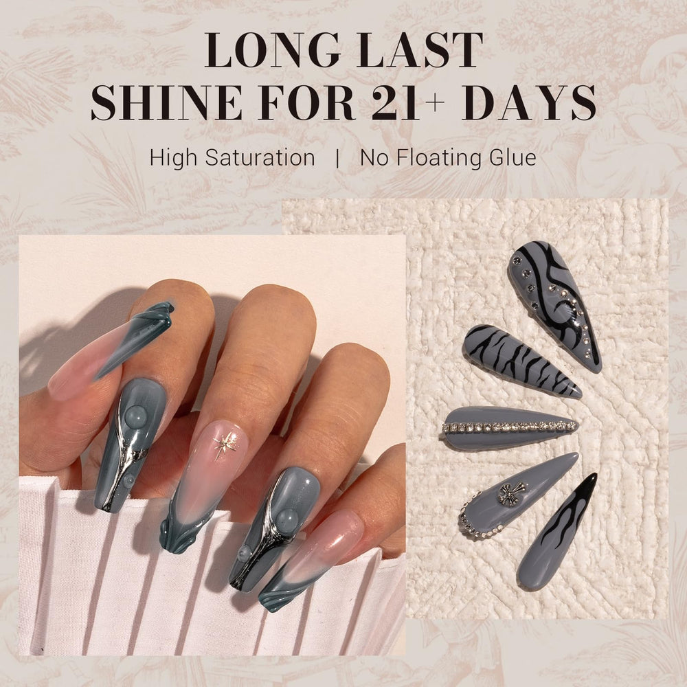 MelodySusie cured nails lifestyle shot showing durable salon-ready look