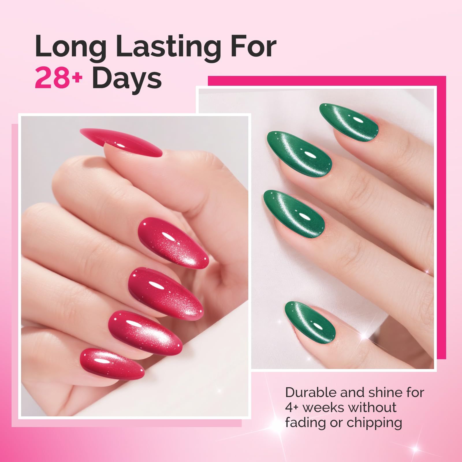 MelodySusie cured nails with high gloss shine for long-lasting salon look at home