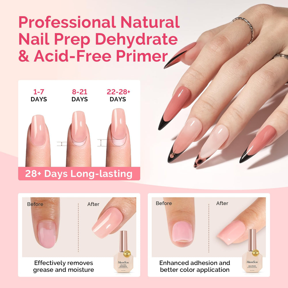MelodySusie nail dehydrator pouring small drop demonstrating oil removal for better adhesion