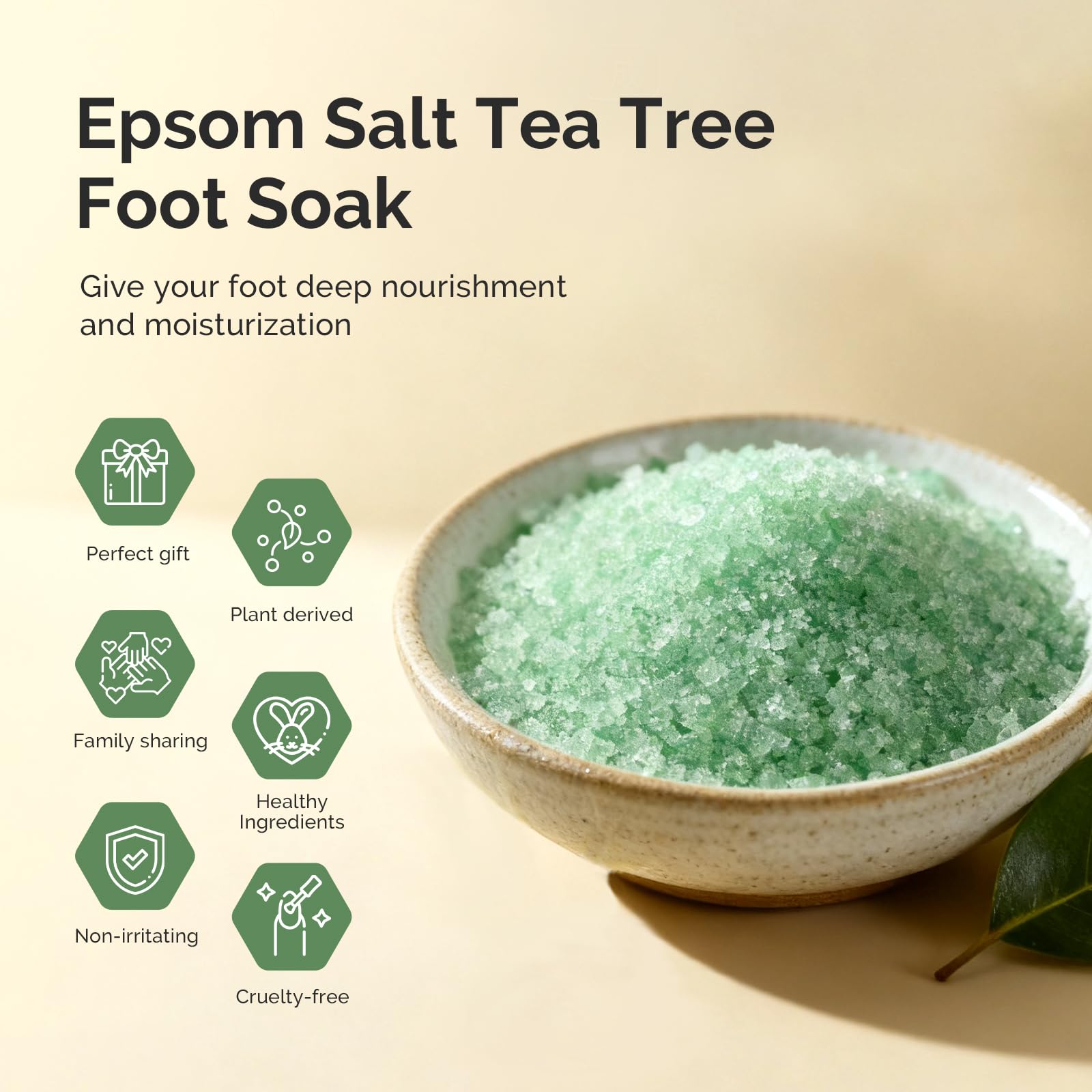 MelodySusie powder dissolving into green foot-basin to relax feet
