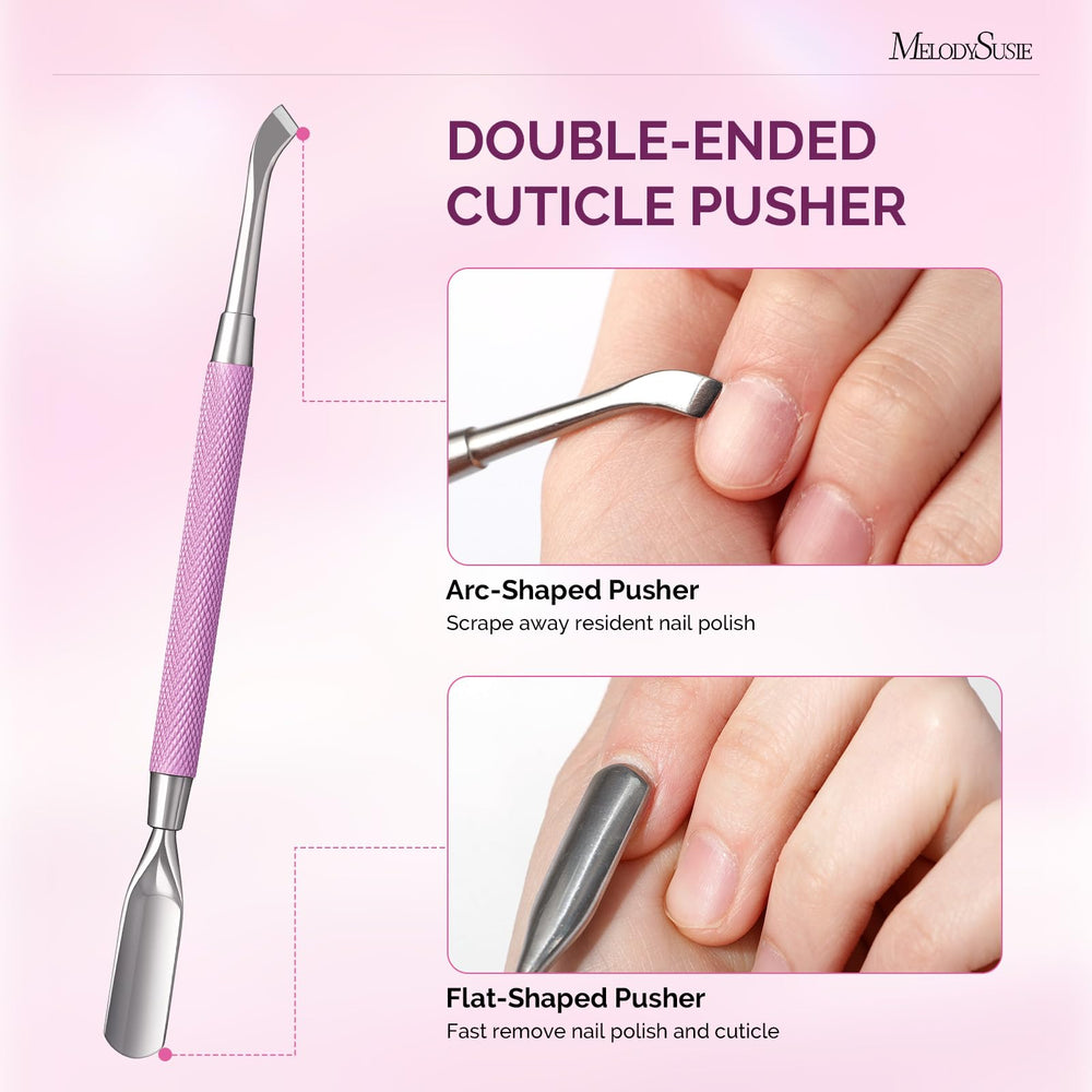 MelodySusie dual-ended pusher and scraper showing ergonomic ends for tidy prep