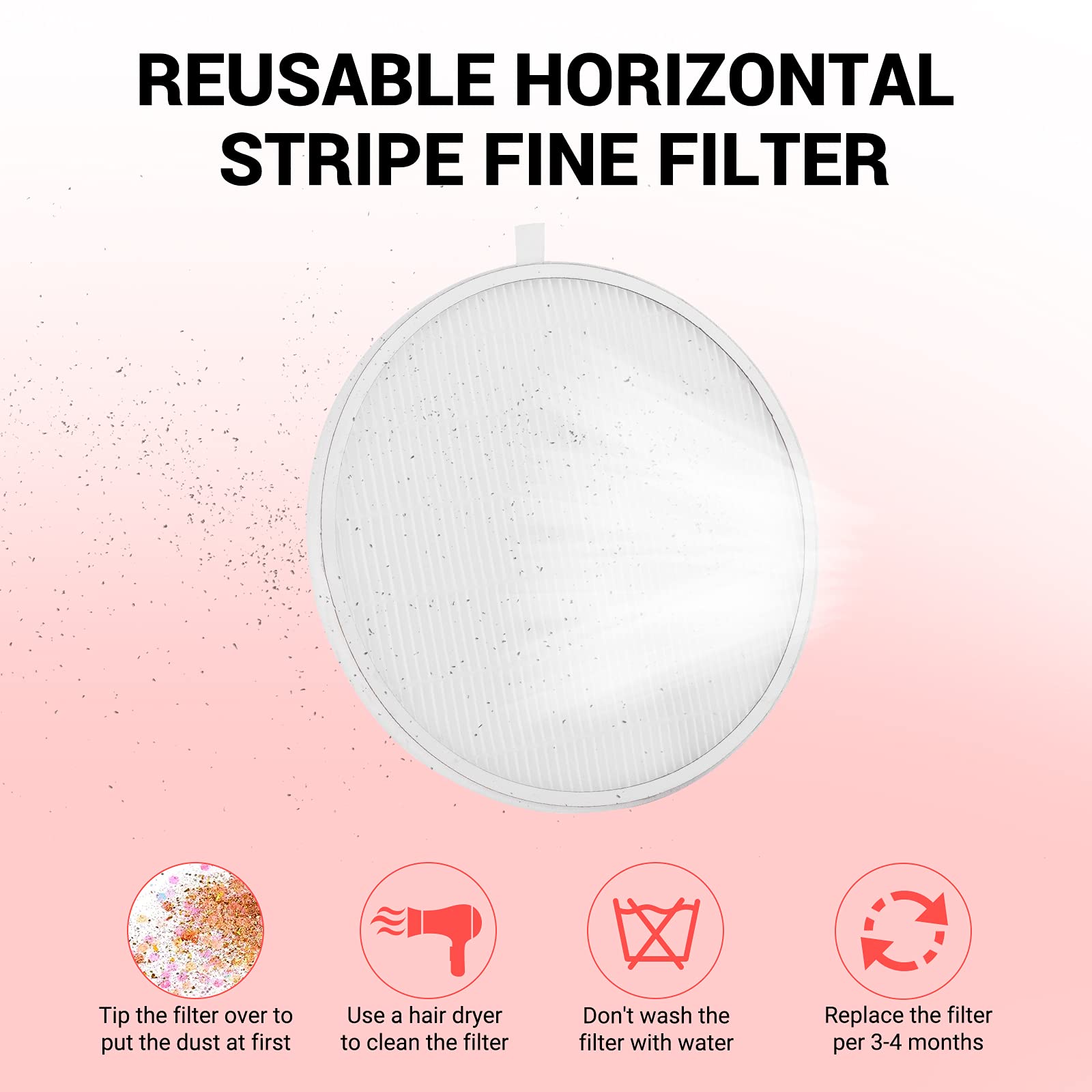MelodySusie magnetic cover open with filter removed for easy cleaning benefit