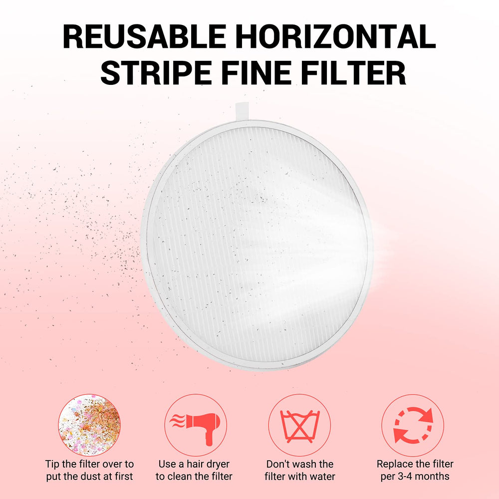 MelodySusie magnetic cover open with filter removed for easy cleaning benefit