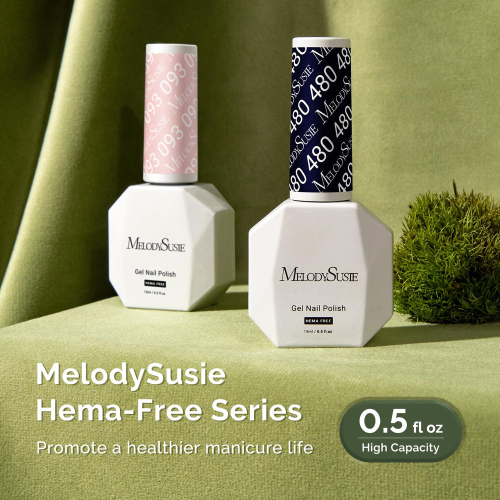 Finished manicure wearing MelodySusie glossy black gel showing salon-quality shine
