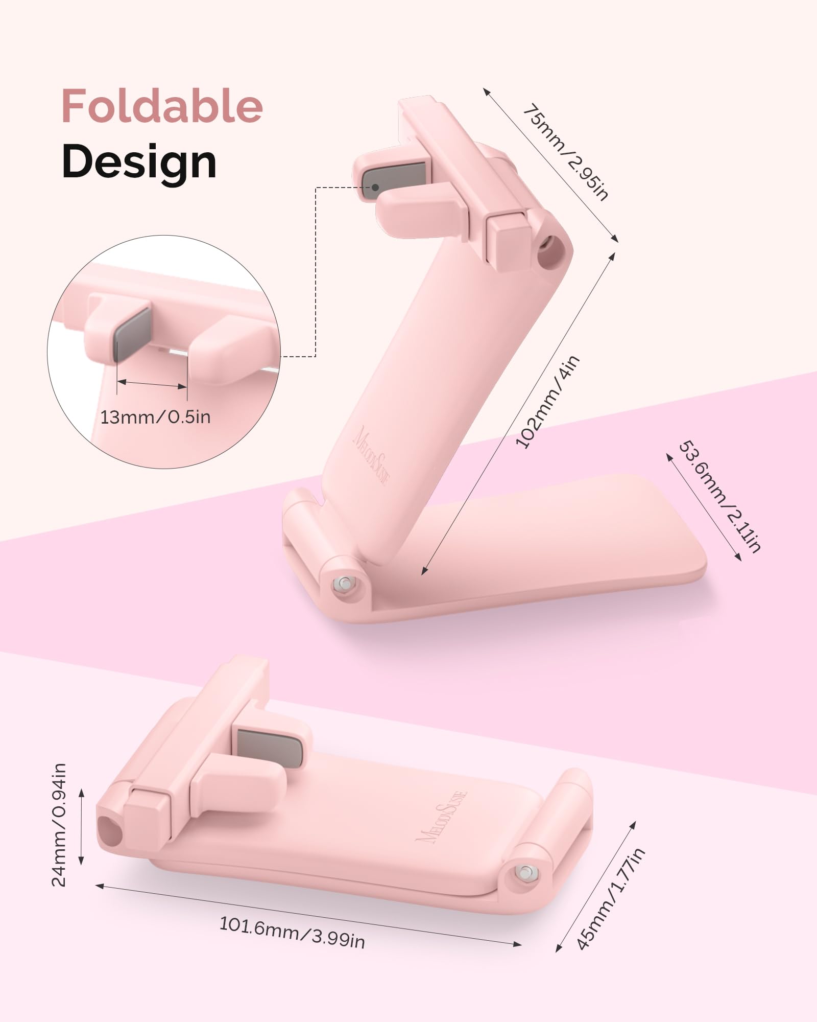 MelodySusie folded compact storage demonstrating portability and space-saving benefit